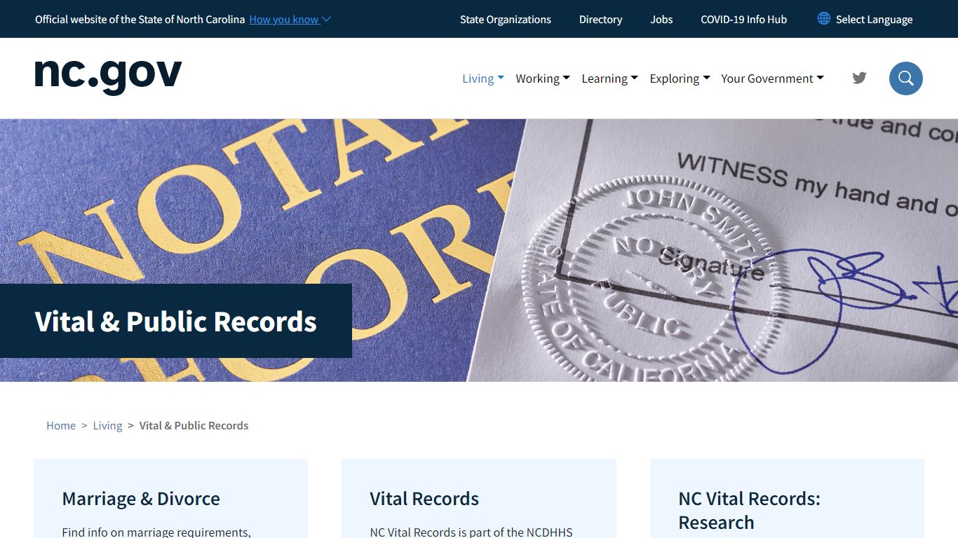 Vital & Public Records | nc.gov